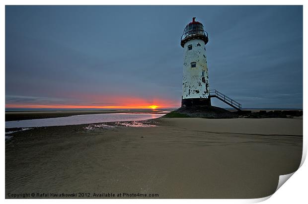 Talacre lighthouse Print by R K Photography