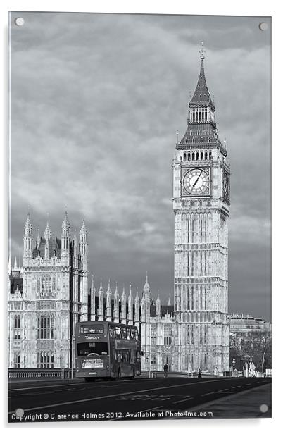 Big Ben and Westminster Bridge II Acrylic by Clarence Holmes