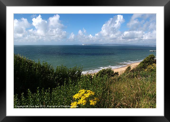 View across the bay. Framed Mounted Print by Chris Day