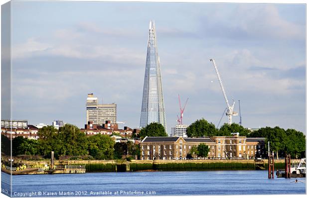 The Shard from Greenwich Canvas Print by Karen Martin