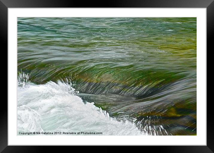 Silky Water Framed Mounted Print by Nik Catalina
