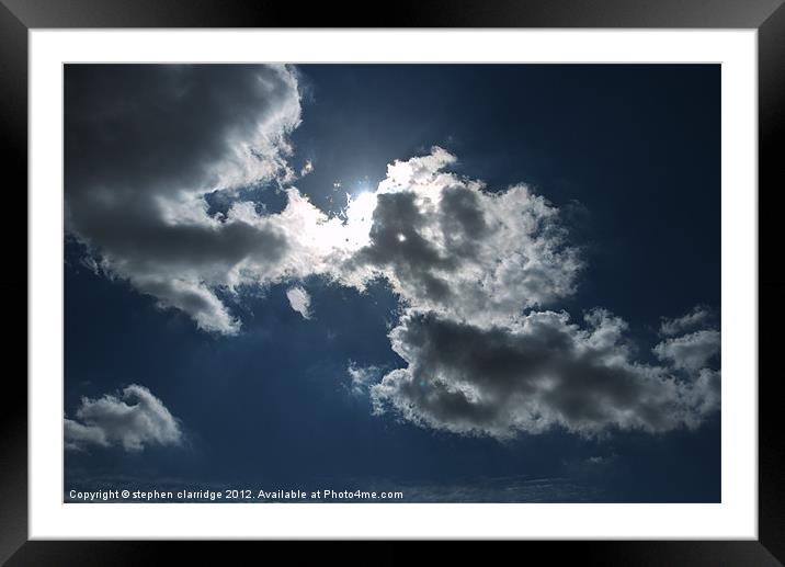 Cloudy Skys Framed Mounted Print by stephen clarridge