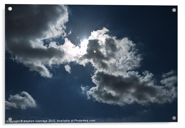 Cloudy Skys Acrylic by stephen clarridge
