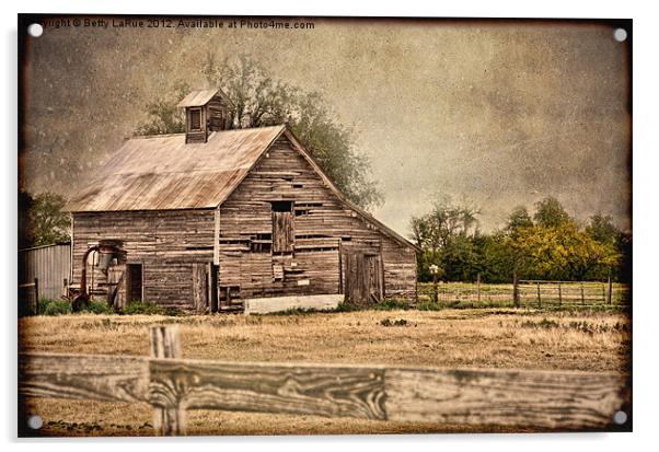 Weathered Barn Acrylic by Betty LaRue