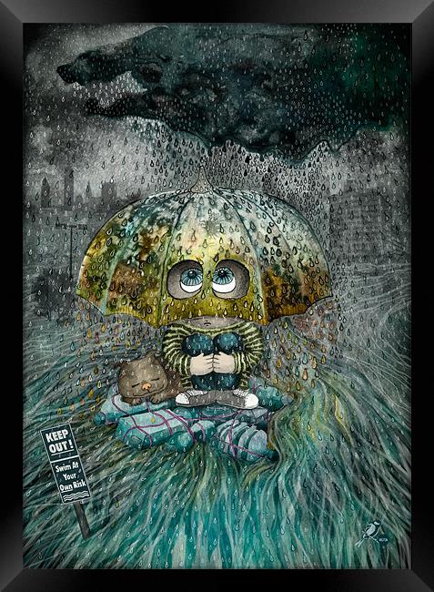 Rain All Day Framed Print by Ruta Dumalakaite