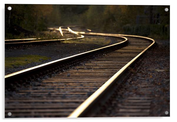 railway track Acrylic by peter schickert