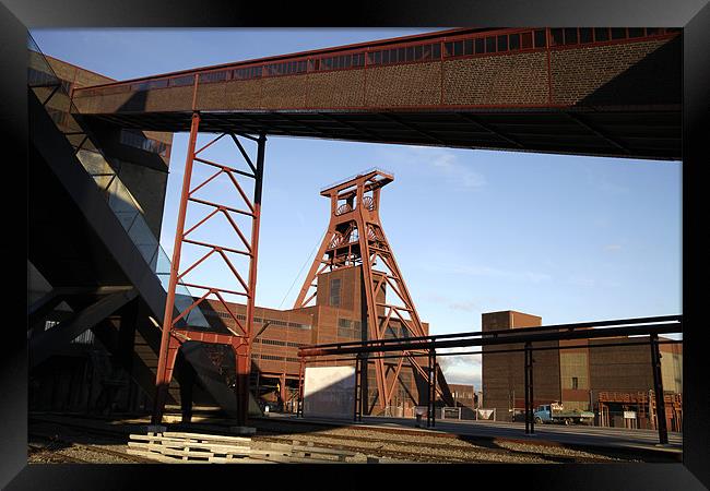 Coalmine Zeche Zollverein Framed Print by peter schickert