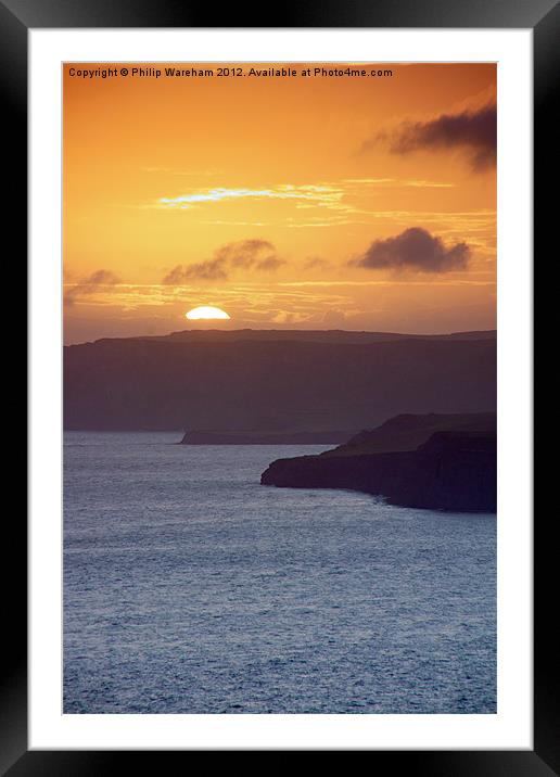 Cliffs and Clouds Framed Mounted Print by Phil Wareham