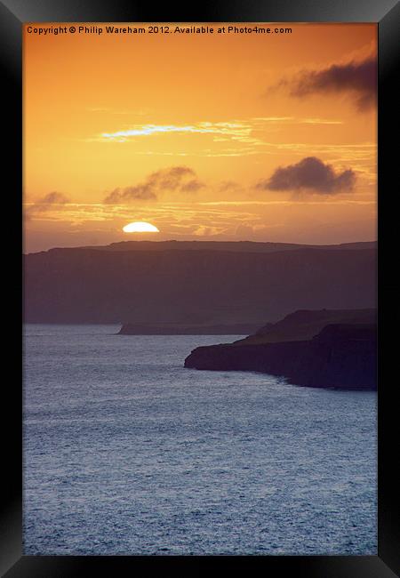 Cliffs and Clouds Framed Print by Phil Wareham