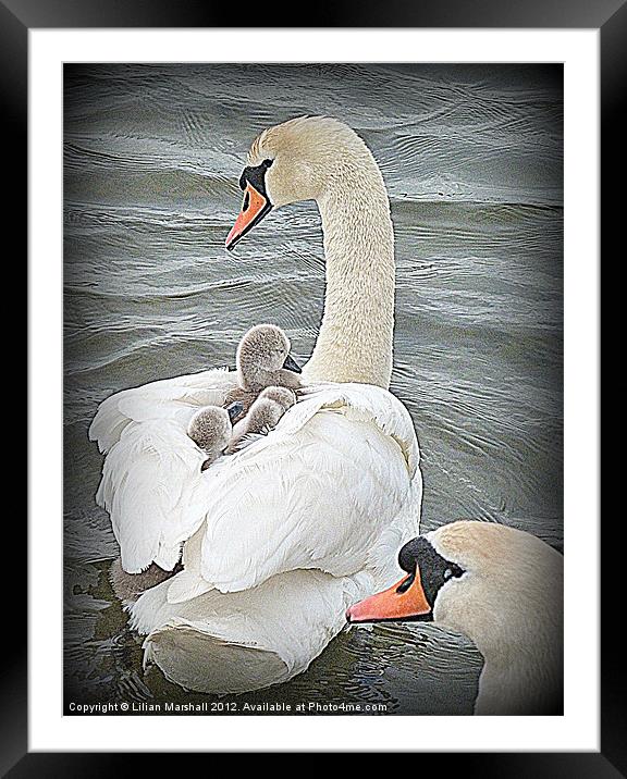 The Family Outing. Framed Mounted Print by Lilian Marshall