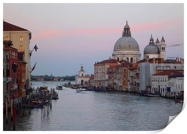 Sunset over Venice Cathedral. Print by Kitty 