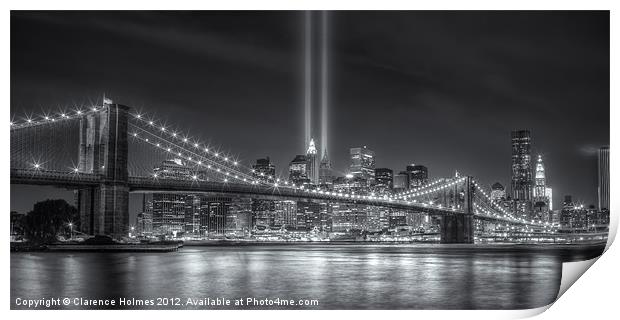 Tribute in Light VI Print by Clarence Holmes