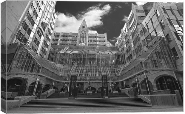 Minster Court Mincing Lane BW Canvas Print by David French