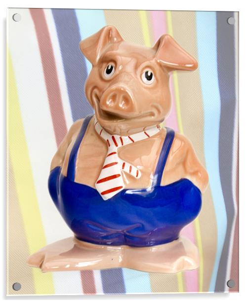 Nat West Piggy Bank Acrylic by David French