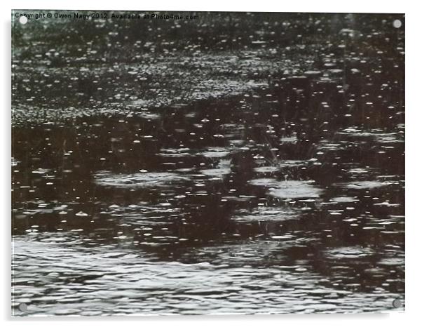 Rain drops Acrylic by Owen Nagy