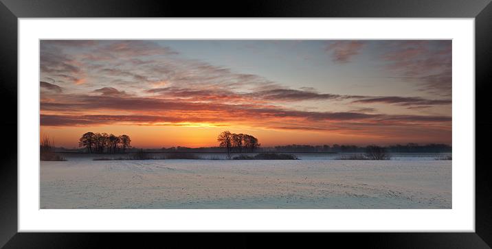 Winter Sunrise Framed Mounted Print by Gary Richardson