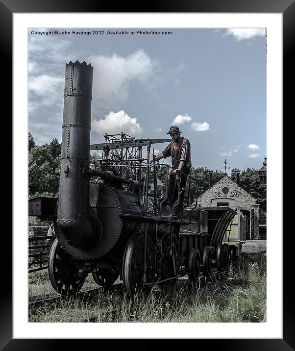 Pioneering Steam Train Framed Mounted Print by John Hastings