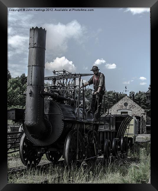 Pioneering Steam Train Framed Print by John Hastings