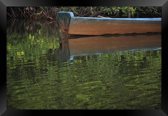 Boat in the Rain Forest Framed Print by Bob Clewley