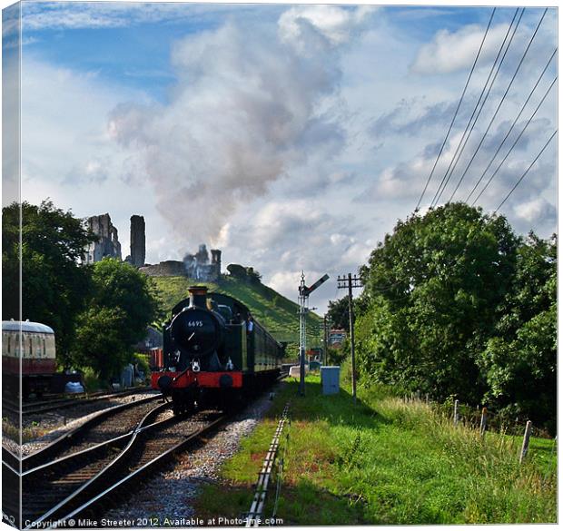 Leaving Corfe Canvas Print by Mike Streeter