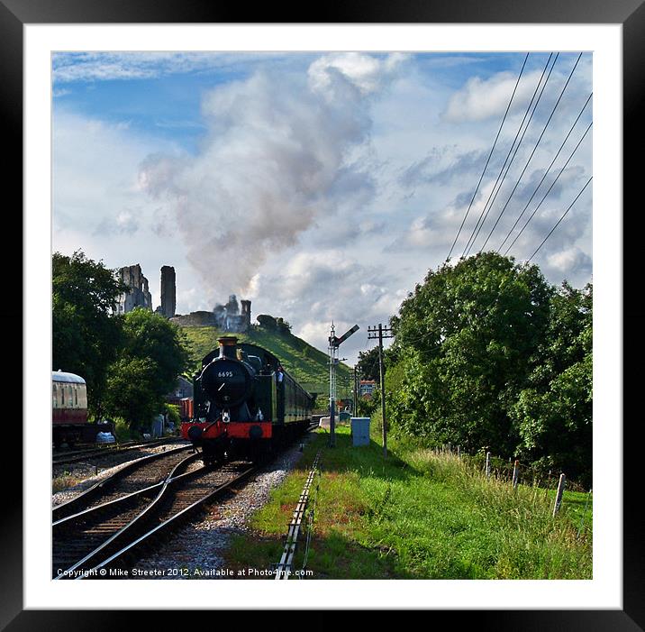 Leaving Corfe Framed Mounted Print by Mike Streeter
