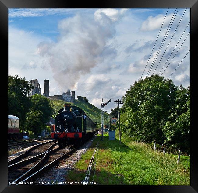 Leaving Corfe Framed Print by Mike Streeter