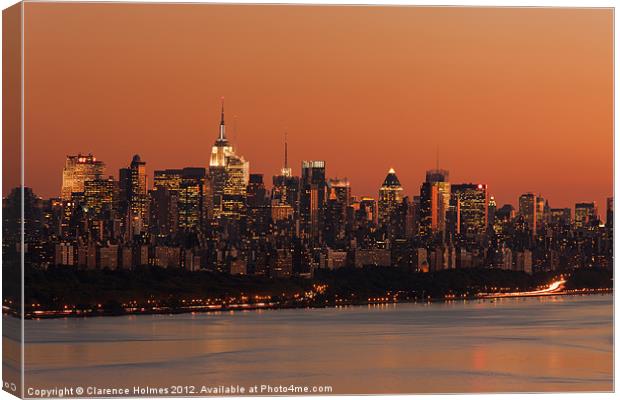 Manhattan Twilight I Canvas Print by Clarence Holmes