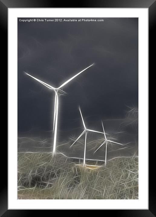 Green Electricity Framed Mounted Print by Chris Turner