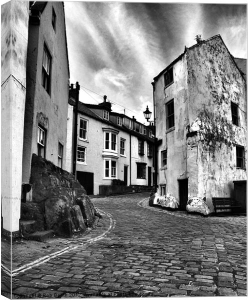 'Dark Streets of Staithes' Canvas Print by Rob Booth