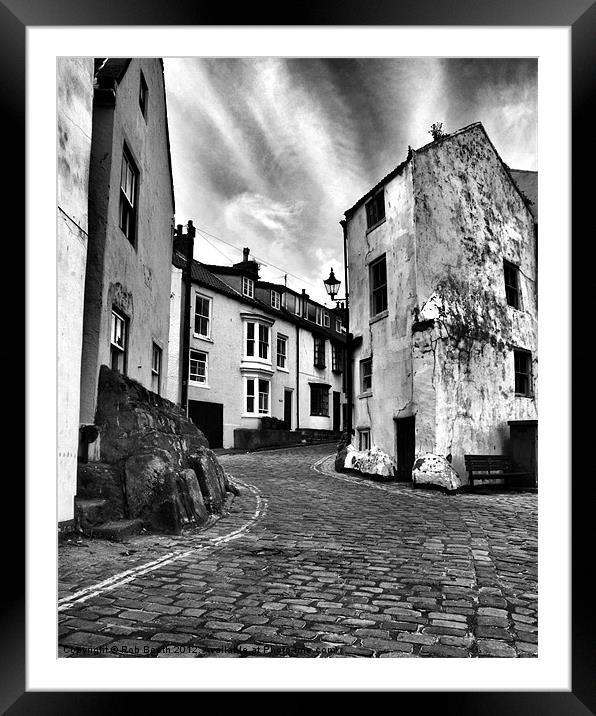 'Dark Streets of Staithes' Framed Mounted Print by Rob Booth