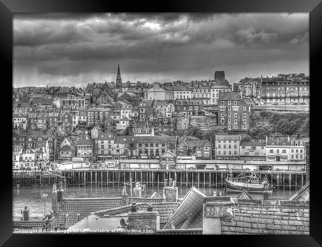 Whitby Quayside Framed Print by Allan Briggs
