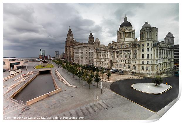 Liverpool Pier Head, HDR Print by Rob Lester