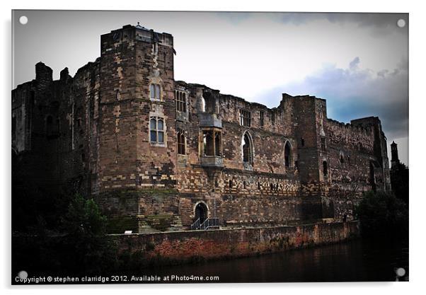 Newark castle Acrylic by stephen clarridge