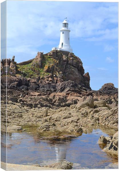 Corbiere Lighthouse Canvas Print by Phil While