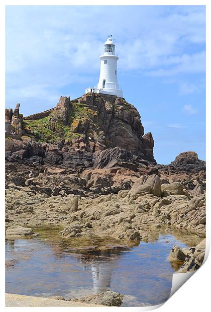 Corbiere Lighthouse Print by Phil While