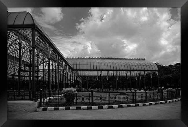 Glasshouse pavillions Bangalore Botanical Gardens Framed Print by Arfabita  