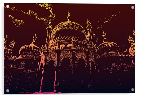 Brighton Pavilion Acrylic by Rui Fernandes