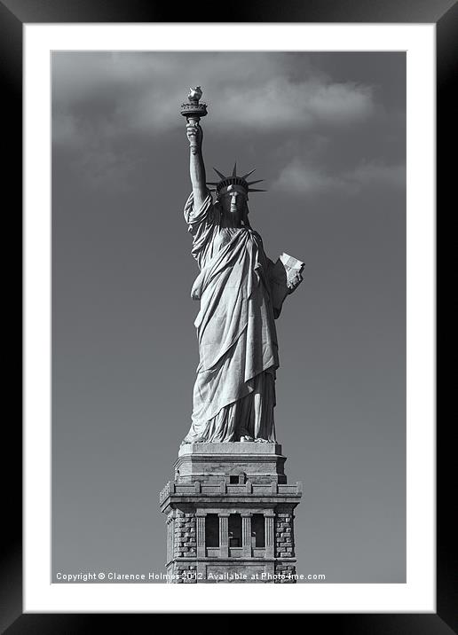 Statue of Liberty V Framed Mounted Print by Clarence Holmes