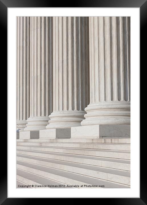 US Supreme Court Building II Framed Mounted Print by Clarence Holmes