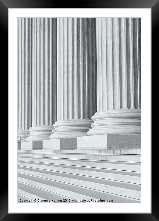 US Supreme Court Building IV Framed Mounted Print by Clarence Holmes