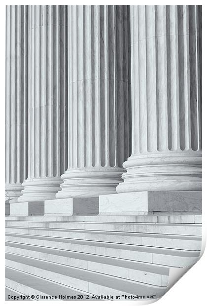 US Supreme Court Building IV Print by Clarence Holmes