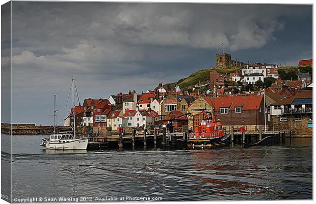 Whitby Harbour Canvas Print by Sean Wareing