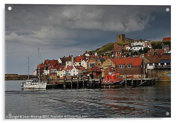 Whitby Harbour Acrylic by Sean Wareing