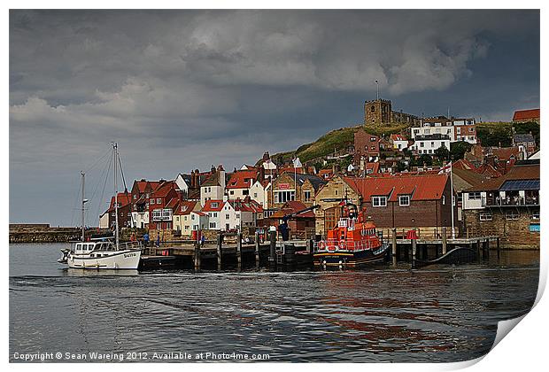 Whitby Harbour Print by Sean Wareing