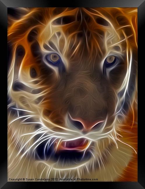 Electric Tiger Framed Print by Susan Candelario