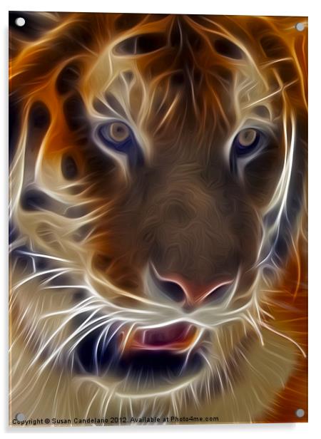 Electric Tiger Acrylic by Susan Candelario