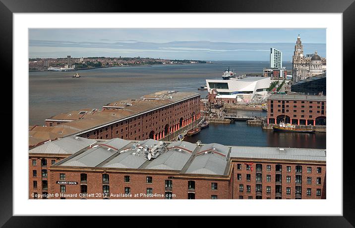 Albert Dock Panorama Framed Mounted Print by Howard Corlett