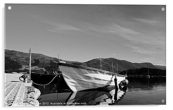 Loch Leven Boat Acrylic by Keith Thorburn EFIAP/b