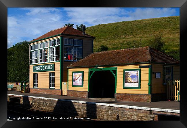 Corfe Castle Station 3 Framed Print by Mike Streeter