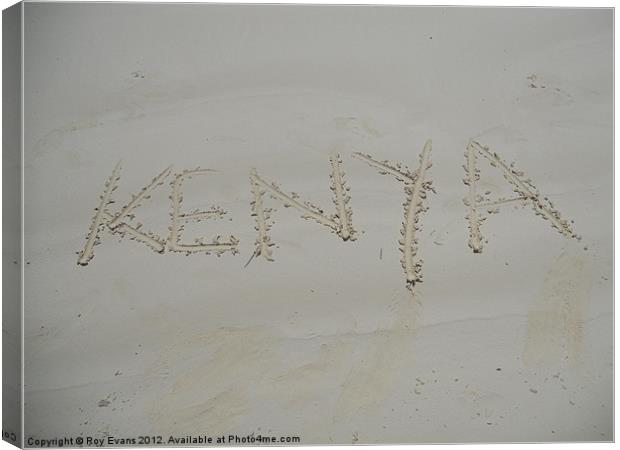 Beach Sands of Kenya Canvas Print by Roy Evans